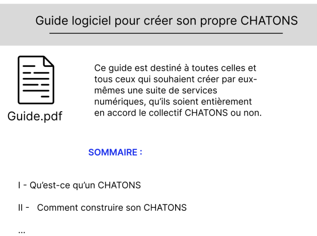 maquette d'une page du guide, une introduction au guide logiciel montrant les objectifs du guide et un début de sommaire