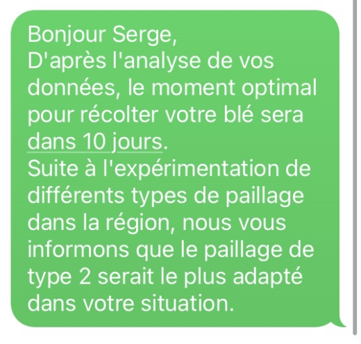 Exemple de conseils re&ccedil;us par Serge