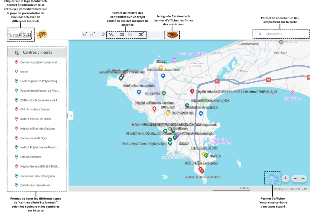 Illustration du Lowtech Map de la ville de Dakar (S&eacute;n&eacute;gal)