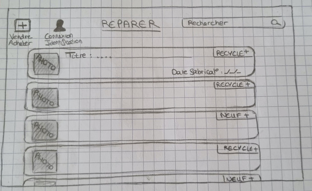 Visuel de l’onglet REPARER de Alter Data