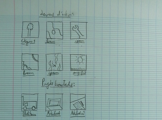 Maquettage du site de présentation des projets